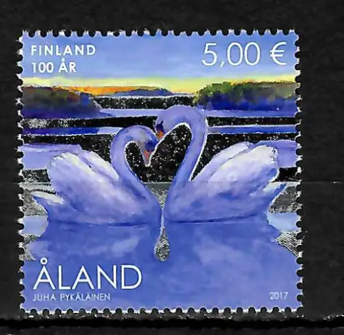 Aland 2017: 100 Jahre Unabhängigkeit in Finnland, Schwäne, postfrisch