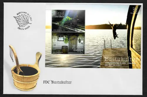 Aland 2017: EUROPA, Inrikes, Saunabäder, Block FDC