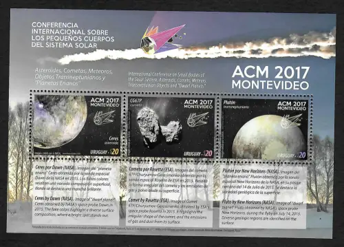 Uruguay 2017: ACM 2017, Montevideo, Zwerplaneten, postfrisch