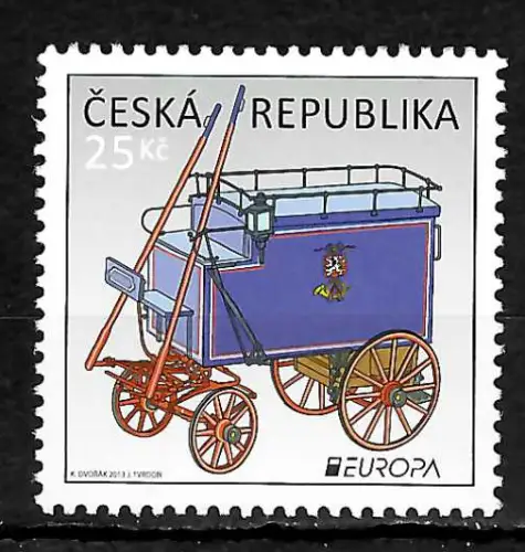 Tschechische Republik 2013: EUROPA Postfahrzeuge - #762 postfrisch