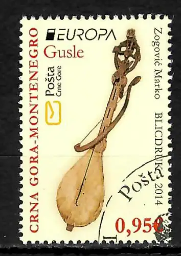 Montenegro 2014: EUROPA: Musikinstrumente, gestempelt