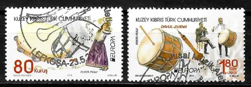 Zypern türkisch 2014: EUROPA: Musikinstrumente gestempelt