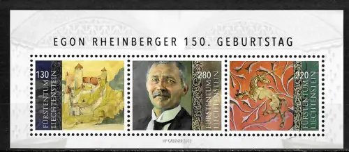 Liechtenstein 2020: Egon Rheinberger, postfrisch
