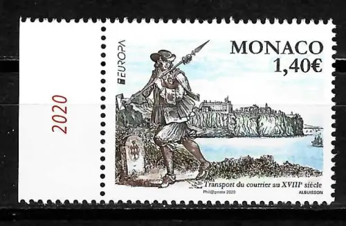 Monaco 2020: EUROPA: Historische Postwege, postfrisch