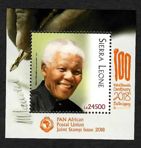 Sierra Leone 2018: PAN African Joint Stamp Issue: Nelson Mandela