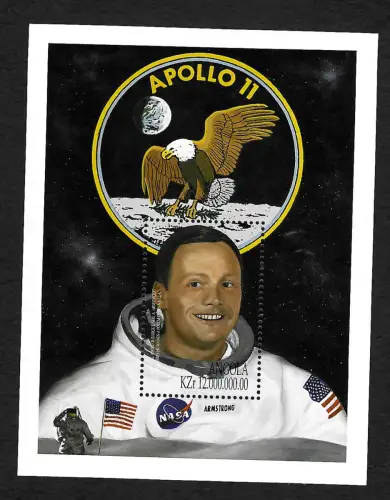 Angola 1999: 30 Jahre Mondlandung Apollo 11, Armstrong, postfrisch #69