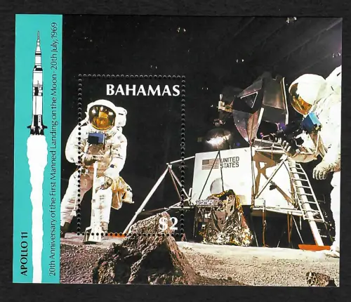 Bahamas 1989: 20th Anniversary of the First Manned Landing on the Moon Apollo 11