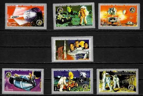 Guinea 2019: Apollo 15, #18-24, postfrisch