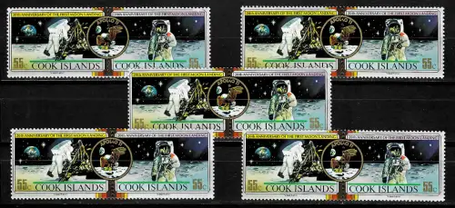 Cook Inseln 2019: Apollo 11, 20 Jahre, #1269-1276, postfrisch