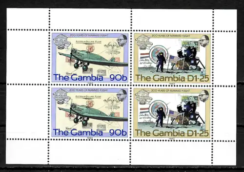 Gambia 1983, 200 years of manned fligth, Apollo, postfrisch aus MH