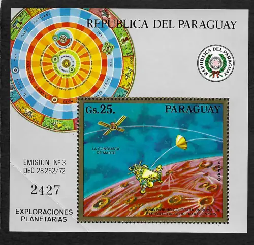 Paraguay: Erforschung des Mars, Block #209, postfrisch