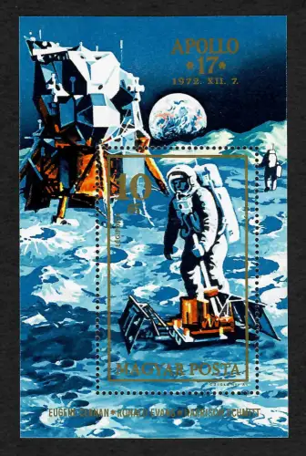 Ungarn 1972: Apollo 17, Block #94A, postfrisch