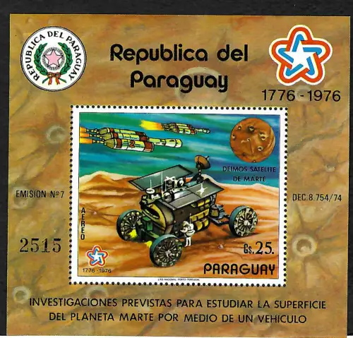 Paraguay: Eroberung des Mars, Block #294, postfrisch