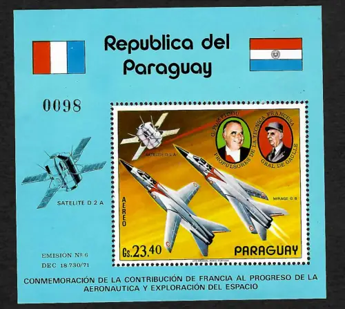 Paraguay: Luftraum und Weltraumforschung, Block #193, postfrisch