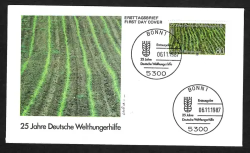 Bund 1987: 25 Jahre Deutsche Welthungerhilfe, FDC