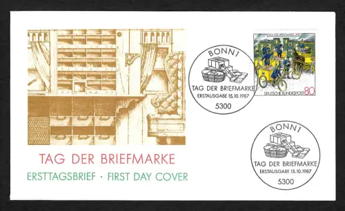Bund 1987: Tag der Briefmarke, FDC