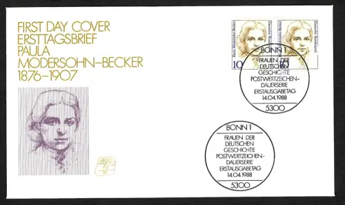 Bund 1988: Paula Modersohn-Becker, FDC