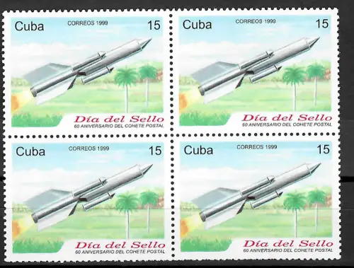 1999: Dia del Sello - 60 Aniversario del Cohete Postal, Postflüge, postfrisch