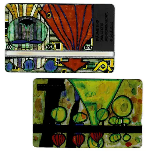 Telefonkarte Hundertwasser: Träume sind das letzte Menschenrecht