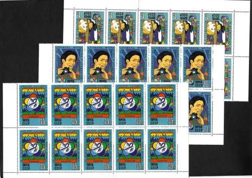 Russland 1985: #5497-5501, 8x Marken, postfrisch