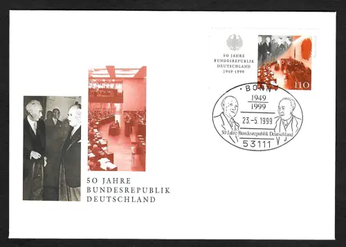 Bund 1999: 50 Jahre Bundesrepublik Deutschland, FDC