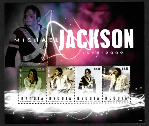 Grenadines of St. Vincen 2009: Michael Jackson, Block postfrisch