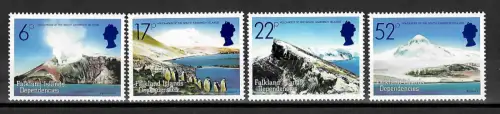 Falkland Inseln: Vulkane der Süd-Sandwich Inseln, #125-128, postfrisch