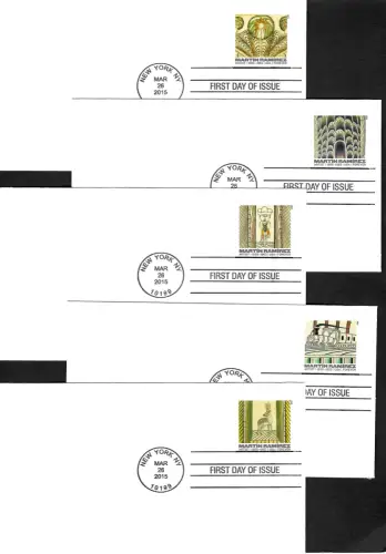 USA 2015: 120. Geburtstag von Martin Ramirez, 4x FDC