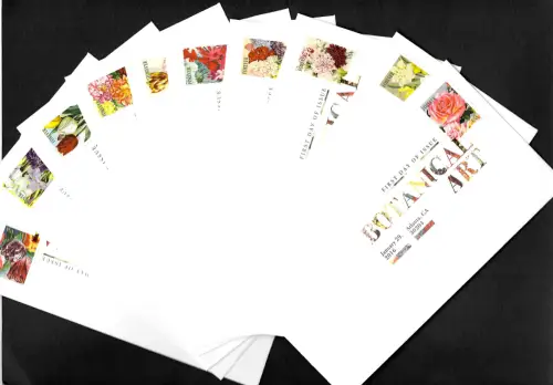 USA 2016: Botanical Art, 10x FDC, color cancel