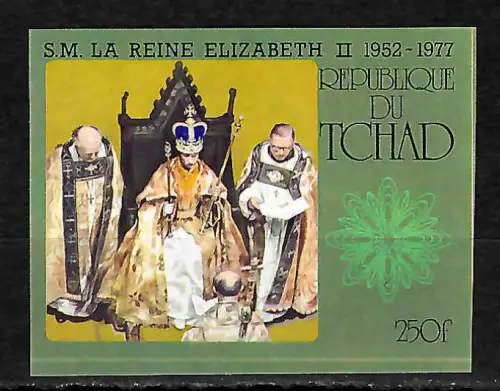 Tschad 1978: 25. Jahrestag der Krönung von Elizsabeth II, Marke postfrisch