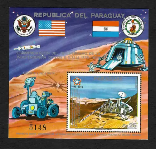 Paraguay 1976: Eroberung des Mars, Viking, Block #282, postfrisch