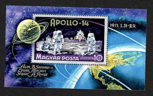 Ungarn 1971: Apollo 14, Block #80, postfrisch