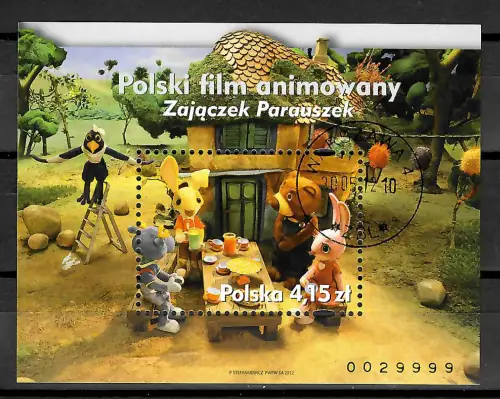 Polen 2012: Polski film animowany: Zajaczek Parauszek, gestempelt