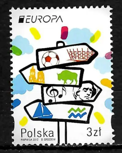 Polen 2012: EUROPA: Besuche, postfrisch, #4564