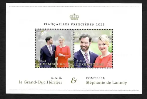 Luxemburg 2012: Verlobung le Grand-Duc Héritier&Stéphanie de Lannoy, Block #29