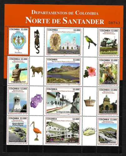 Kolumbien 2011: Bezirk: Norte de Santander, Bogen postffrisch 