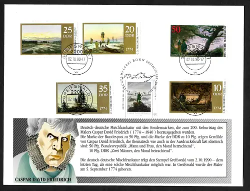 Bund 1990: Sonderbeleg Caspar David Friedrich
