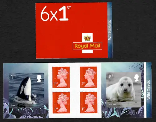 GB 2021: Markenheft: Wild coasts, Orca, Greay Seal, postfrisch