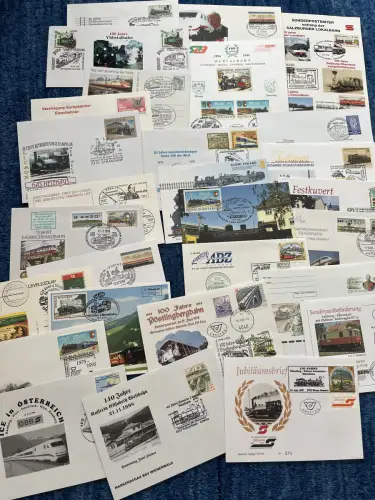 30 verschiedene Briefe Eisenbahn, auch kleine Bahnen