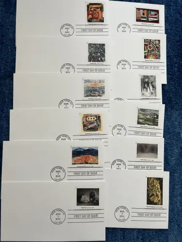 USA 2013: Modern art- Gemälde - moderne Kunst, 12x FDC