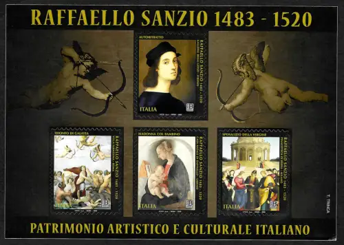 Italien 2020: Raffaello Sanzio, kulturelles Erbe, postfrisch