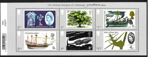 GB 2022:  The stamp designs of David Gentleman, Block postfrisch