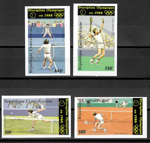 Zentralafrika 1988: Tennis, Olympia, postfrisch