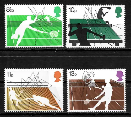 GB: Tennis, Tischtennis, Squash, Federball, postfrisch