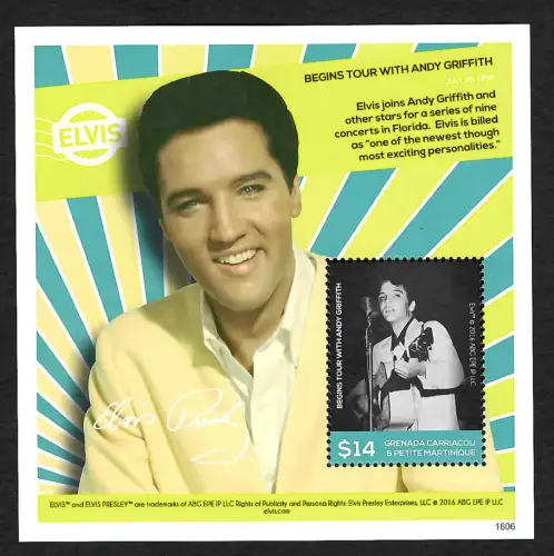 Grenada 2016: Elvis Presley, begins tour with Andy Griffith, postfrisch