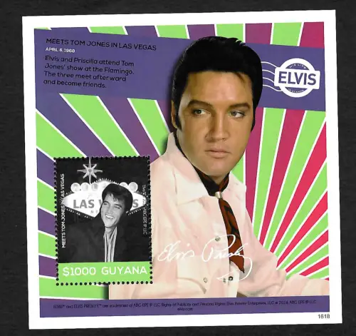 Guyana 2016: Elvis Presley, meets Tom Jones in Las Vegas, postfrisch