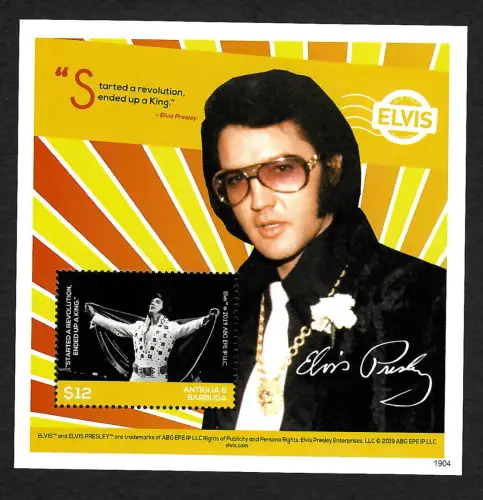 Antigua 2016: Elvis Presley, Started a revolution, ended up a King, postfrisch