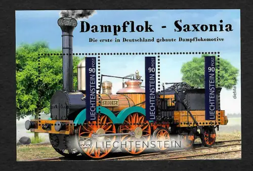 Liechtenstein 2023: Dampflok-Saxonia, Dampflokomotive, postfrisch