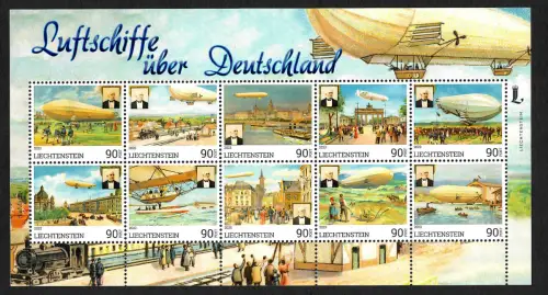 Liechtenstein 2023: Lutschiffe über Deutschland, Kleinbogen, **