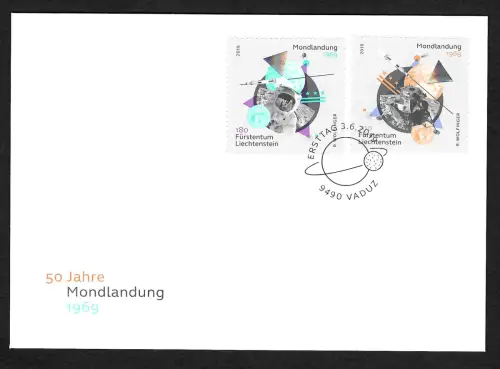 Liechtenstein 2019: Mondlandung 1969, FDC